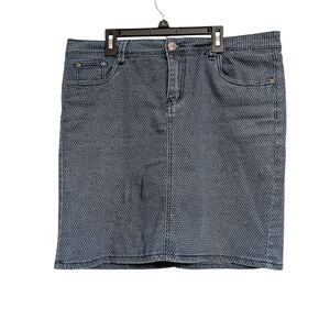 Earl Jeans Polka Dot Women's Denim Jean Skirt Size 12